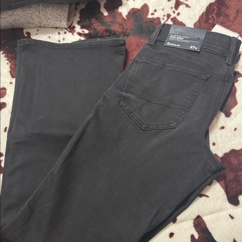 American Eagle Outfitters Black kick boot jeans